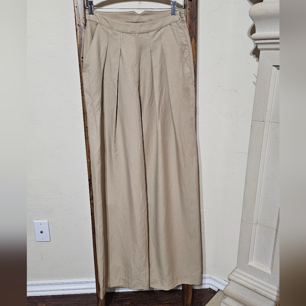 ENZA COSTA Pleated Wide Leg Pant Womens - Picture 3 of 15